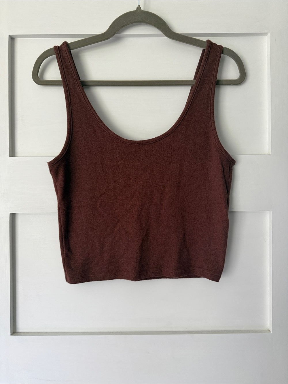 PacSun Women's Brown Scoop Neck Cropped Tank